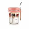 Overnight Oats Jars Set of 6,  Airtight Yogurt Oatmeal Containers with Lids & Spoons