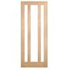 Corinthian 2340 x 920 x 35mm Internal Door White Oak Moda Clear Glass AMODG18 - 920mm
