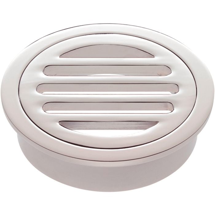 Kinetic 80mm Chrome Plated Round Floor Grate