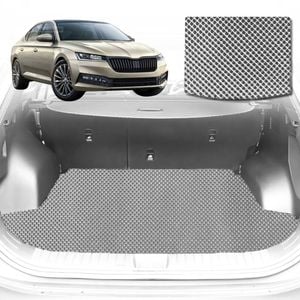 6D Diamond Car Boot Mat for Skoda Octavia NE2013-2020-Wagon-Cargo Mat-Grey-Outback GT