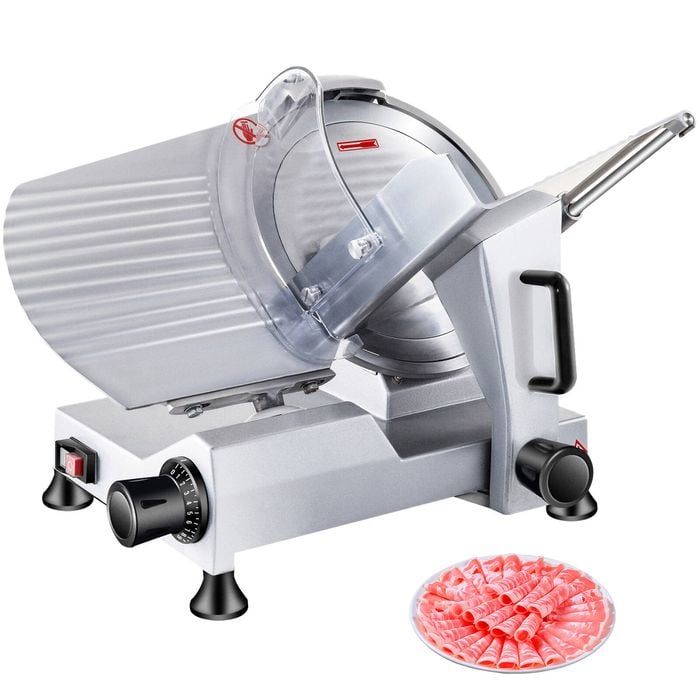VEVOR Commercial Meat Slicer Silver for Commercial and Home Use