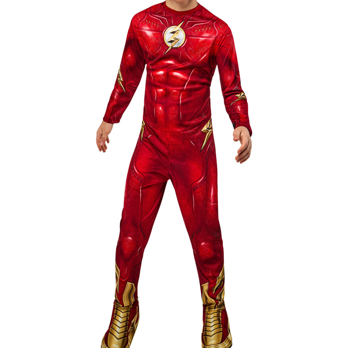 The Flash Costume Mens Halloween Fancy Dress Superhero Jumpsuit Mask Red