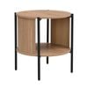 Design Square Lior Open Shelf Side End Lamp Table Oak