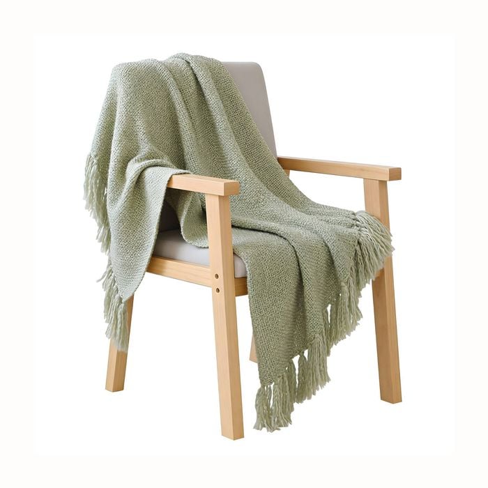 Soga Matcha Green Polyester Throw Blanket Soft Cozy Sofa Bed