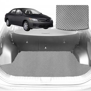 6D Diamond Car Boot Mat for Toyota Corolla Hatch/Sedan (E140/150)2007-2012-Cargo Mat-Grey-Outback GT