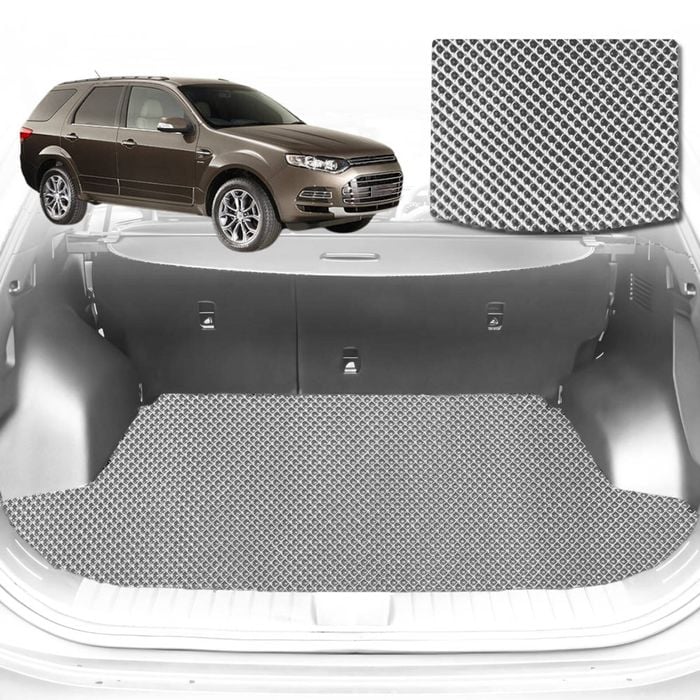 6D Diamond Car Boot Mat for Ford Territory 2011-2016-Cargo Mat-Grey-Outback GT