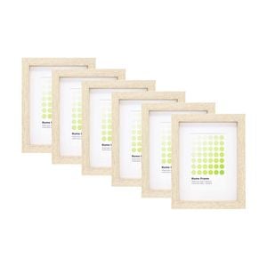 6PK Braz Rome Image Photo Document Display Frame 15x20cm Beech