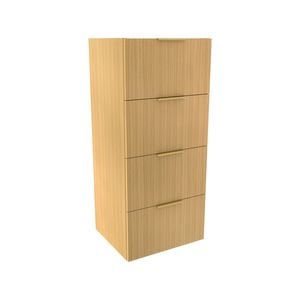 Lugna 1024 x 450 x 380mm Sand 4 Drawer Storage Cabinet