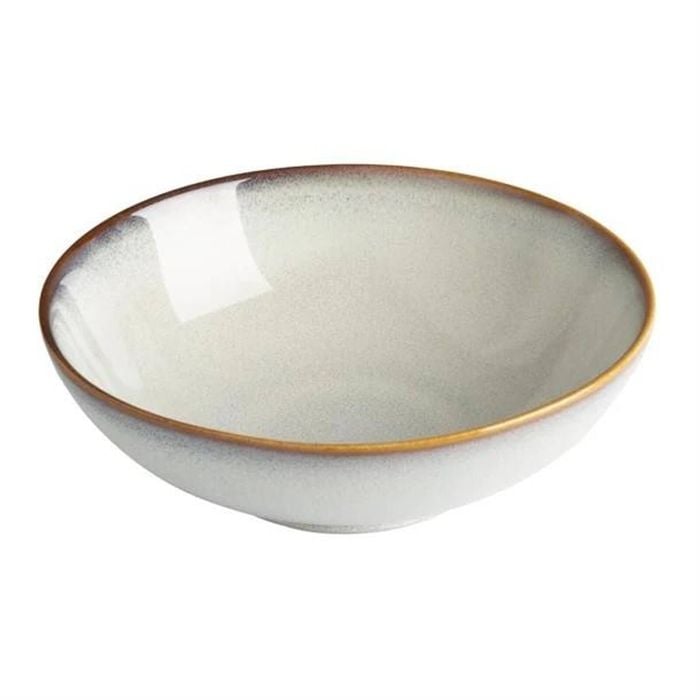 Olympia Coupe Bowls Drift Grey Plain 205mm 4 Pack Catering Tableware