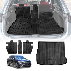 Boot Liner Set For Mercedes-benz Glc Class X254 2022-onwards All Weather Heavy Duty Trunk Back Seat Protector Cargo Kick Mats