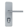 Trilock Cove Lianna Double Cylinder Entrance Lever Set in Satin Chrome