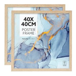 Cooper & Co. Set of 2 40x40cm Poster Photo Frames Natural