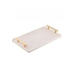 Tempa Emerson Rectangular Marble Serving Tray 40x24cm White