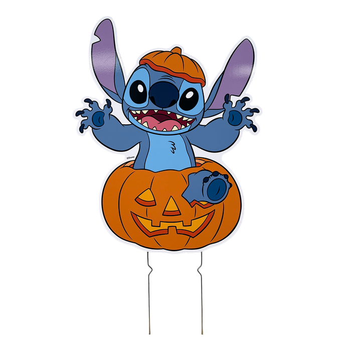 Disney 60cm Halloween Stitch Pumpkin Garden Sign 