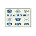 Nostalgic-Art Large Sign Ford Logo Evolution
