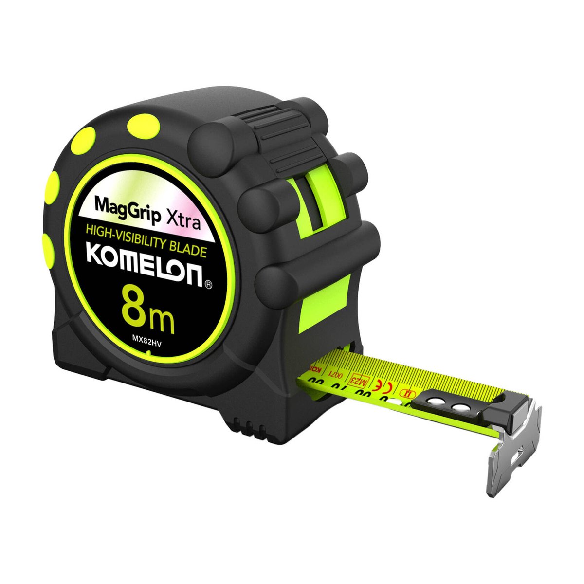 Komelon 8mx32mm MagGrip Xtra Mag Tip High-Viz Pocket Tape (MX82HV)