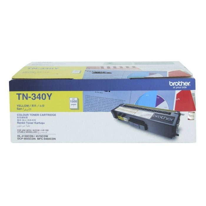 Brother TN-340Y Yellow Laser Toner - 1500 Pages
