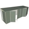 Build-a-Shed 1.5 x 6 x 2m Sliding Door Tunnel Shed With 2 Double Hinged Side Doors - Green