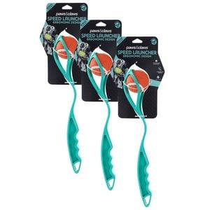 3PK Paws & Claws 40cm Ergonomic Ball Speed Launcher Pet/Dog Toy - Green