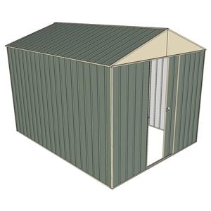 Build-a-Shed 2.3 x 3.0 x 2.3m Front Gable Single Sliding Door Shed - Green