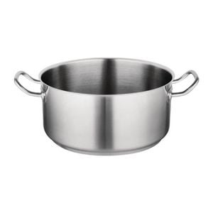 Vogue Stainless Steel Casserole Pan Heavy Duty Induction Compatible 7.5l 280mm Commercial Kitchen Cookware