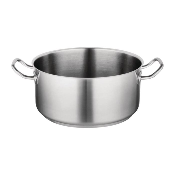 Vogue Stainless Steel Casserole Pan Heavy Duty Induction Compatible 7.5l 280mm Commercial Kitchen Cookware