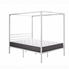 Zinus Queen Metal Canopy Bed Frame & Pocket Spring Mattress Set