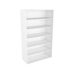 Lugna 1536 x 900 x 380mm White 5 Shelf Storage Cabinet - White