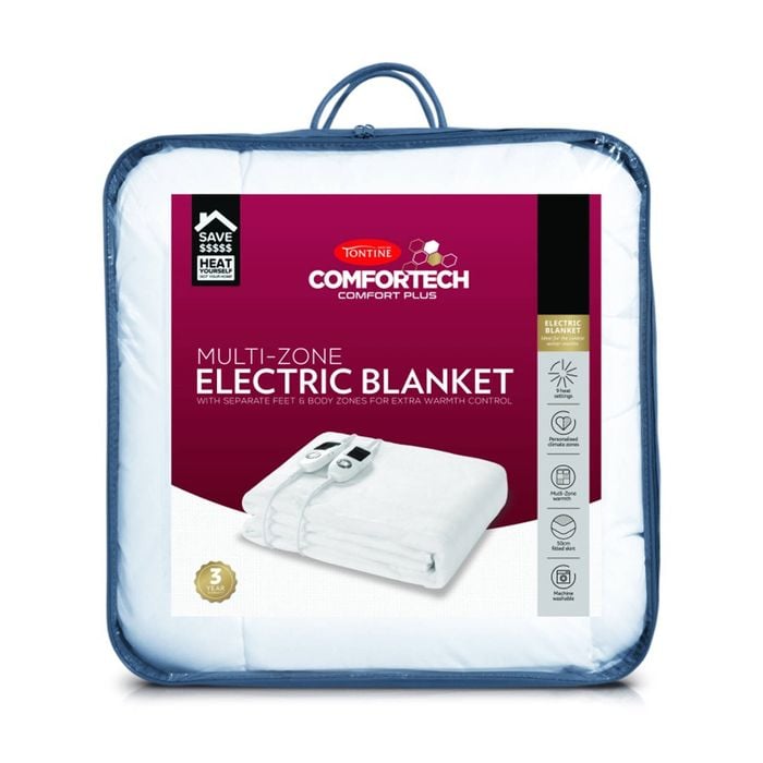 Tontine Comfortech Multi-zone Electric Blanket Dual Control 9 Settings King