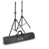 2pc Gravity SS5211BSET1 Aluminium Stand Tripod w/ Carrying Bag For Speaker Black