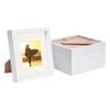 Nicola Spring 8" X 8" White 3d Box Photo Frames - 4" X 4" Mount - Pack Of 5