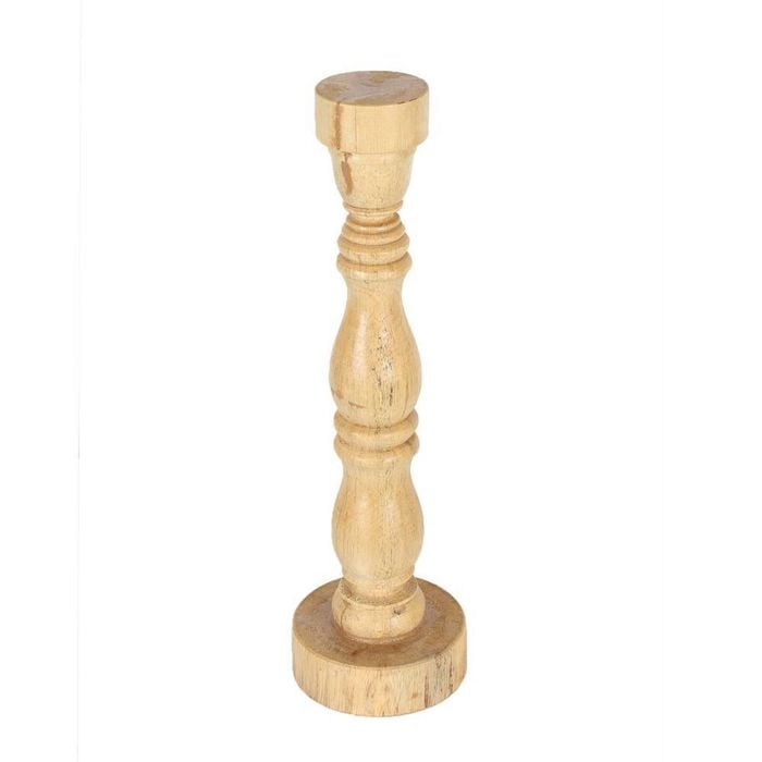Belle Sulawesi Candle Stick Stand Holder Large 50x12cm - Light Timber