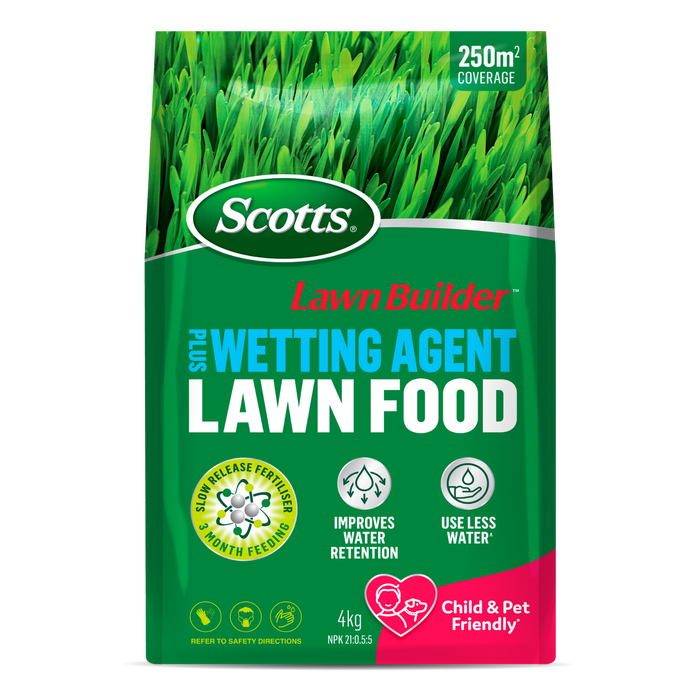Lawn Builder 4kg Scotts + Wetting Agent Lawn Food