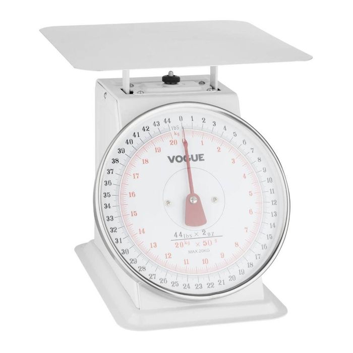 Vogue Kitchen Scale Flat Top Heavy Duty Stainless Steel 20kg/44lbs F175