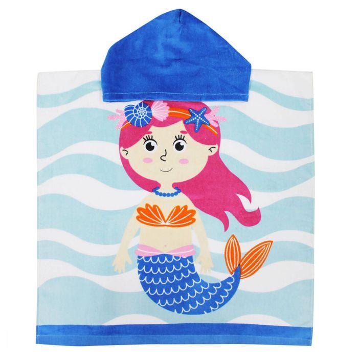 Onkaparinga Kids 60x120cm Absorbent Hooded Beach Towel - Mermaid