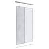 Lugna 2100 x 1200mm Clear Anodised 1 Mirror 1 Melamine Wardrobe Double Sliding Doors