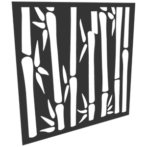 ProtectorAl 300-1200w x 300-1200h Dark Charcoal/Gloss White Bamboo Unframed Composite Deco Panel