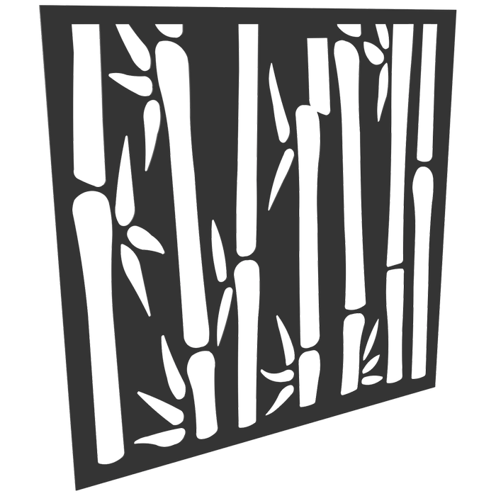 ProtectorAl 300-1200w x 300-1200h Dark Charcoal/Gloss White Bamboo Unframed Composite Deco Panel