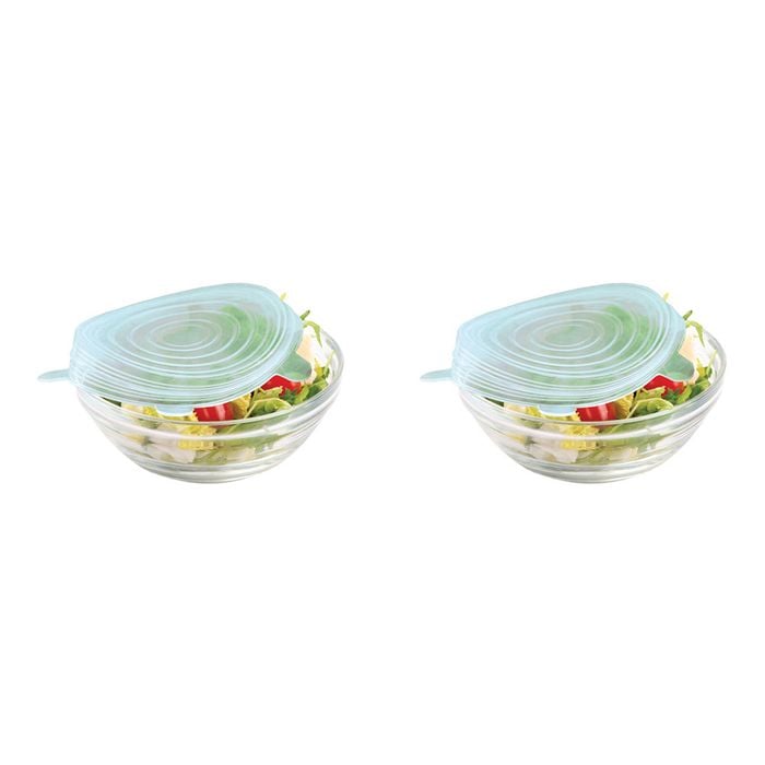 2x 2pc Appetito Reusable Silicone Food Covers Home Kitchen Cooking 25/28cm