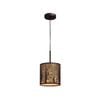 CLA Lighting AUTUMN Aged Bronze with Amber Lining Pendant - 20cm