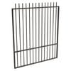 ProtectorAl 1201  1500 x 1800mm Black Aluminium Garden Gate Picket Top With Mid Rail