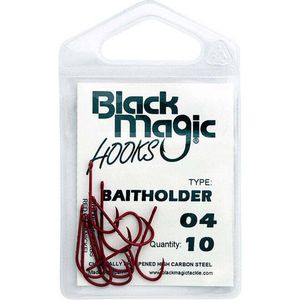 Black Magic Bait Holder Red Fishing Hook Small Pack 4