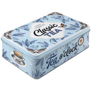 Nostalgic-art Flat Storage Container Tin Classic Tea 23x16x7cm