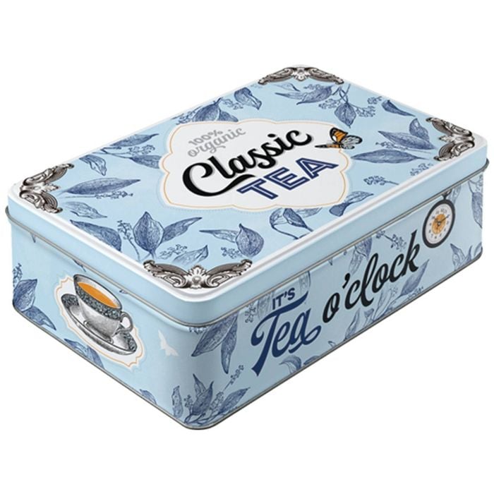 Nostalgic-art Flat Storage Container Tin Classic Tea 23x16x7cm