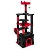 Costway 133cm Gothic Cat Tree Tower w/Condo, Hammock & 2 Bat-shaped Platforms