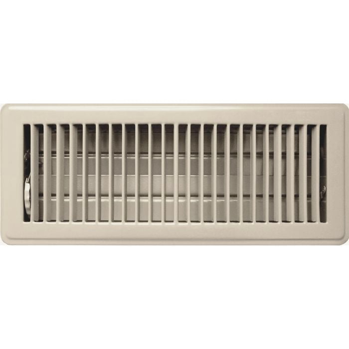 Accord 10 x 30cm Grey Metal Louvered Floor Vent