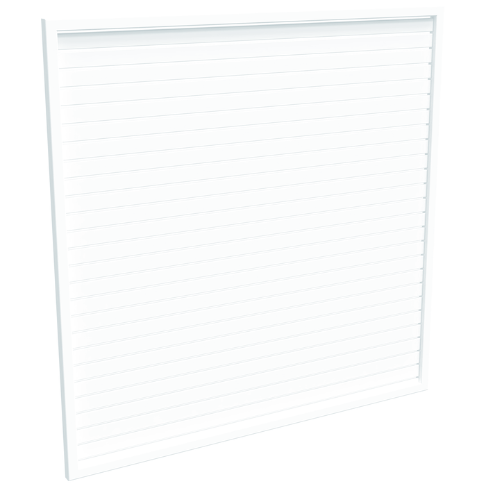 ProtectorAl 1001-2000W X 1001-2000H Pearl White Aluminium Welded Slat Panel Horizontal 9mm Gap