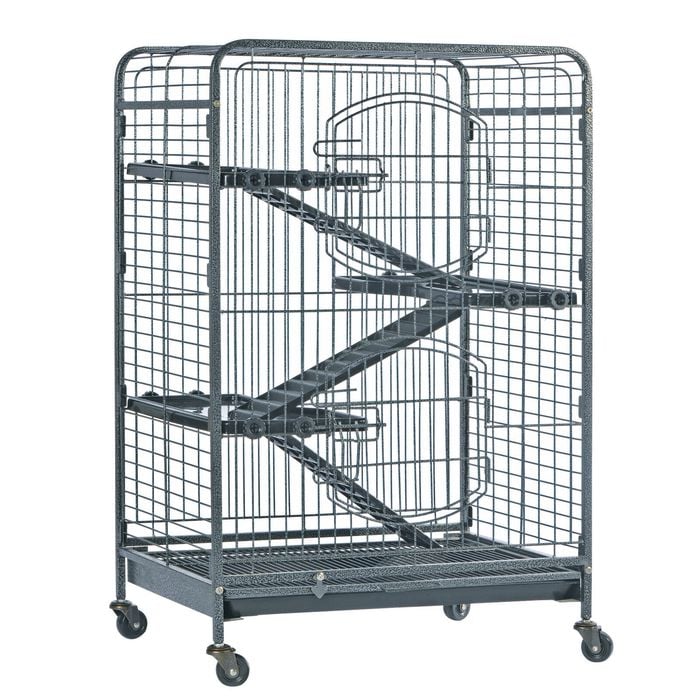Flyline Feisty Ferret Home 4 Level Cage for Ferret Cat Guinea Pig Rabbit Cat Cage