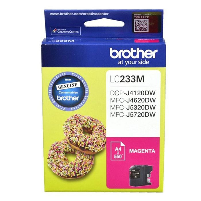 Brother GENUINE Original Brother Ink Cartridge Toner LC233M MAGENTA Inkjet 550 Pages