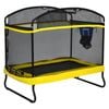 Advwin Recreational Outdoor Trampoline for Kids with Basketball Hoop & Swing, Yellow